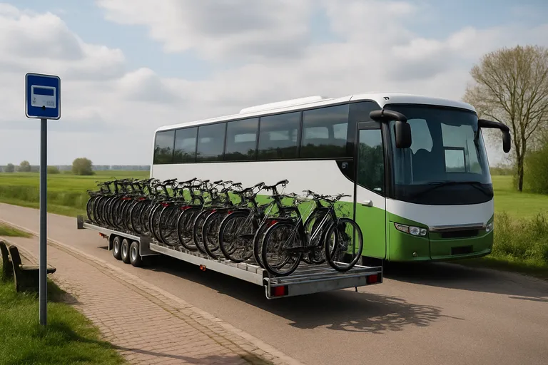 Waar vind je fietsbusdiensten in Nederland en België