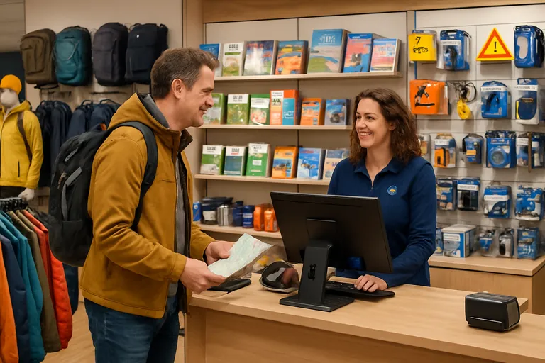 Assortiment en services in de winkel