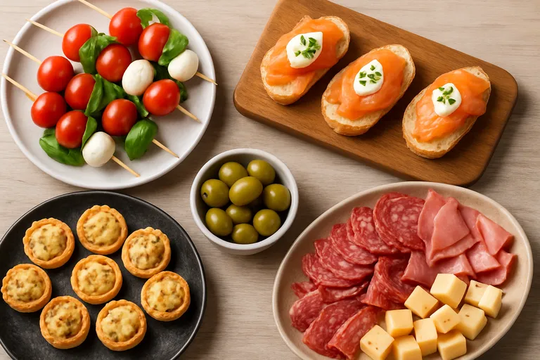 Soorten hapjes en menu-opties