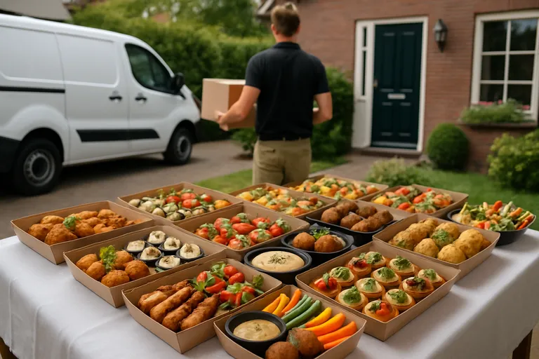 Verse hapjes aan huis van lokale cateraars voor een zorgeloze borrel